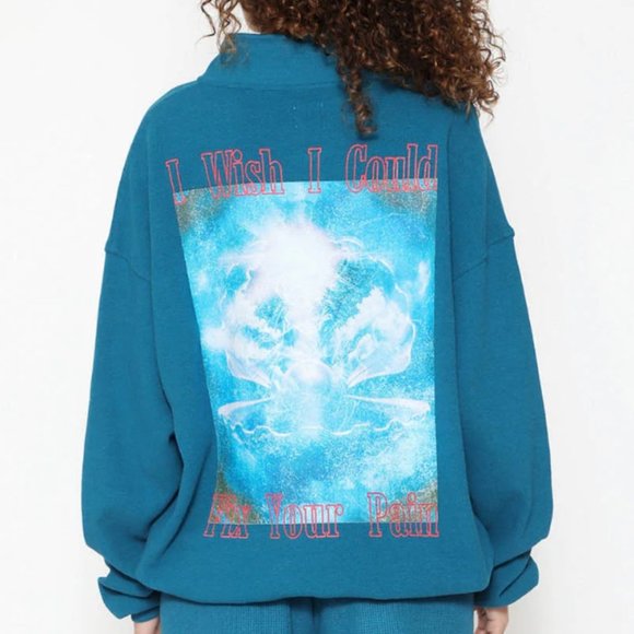 NWT Beautiful Teal Boys Lie Crewneck S/XS - Picture 4 of 5